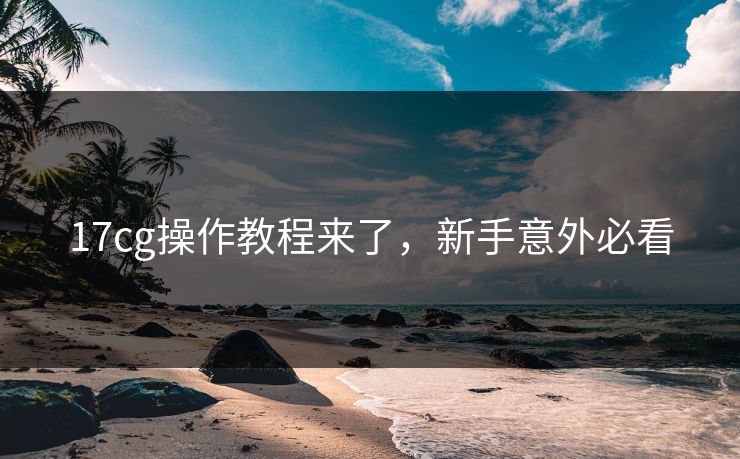 17cg操作教程来了，新手意外必看