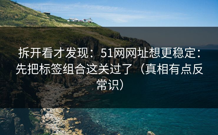 拆开看才发现：51网网址想更稳定：先把标签组合这关过了（真相有点反常识）  第1张